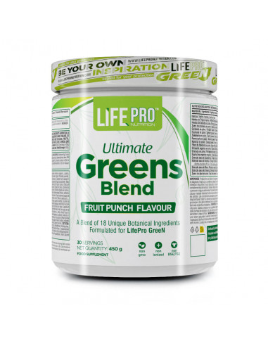 LIFE PRO ULTIMATE GREENS BLEND 450G