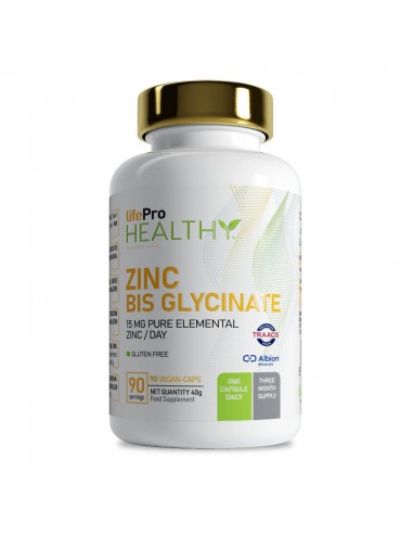 LIFE PRO ZINC BISGLYCINATE 90 VEGANCAPS