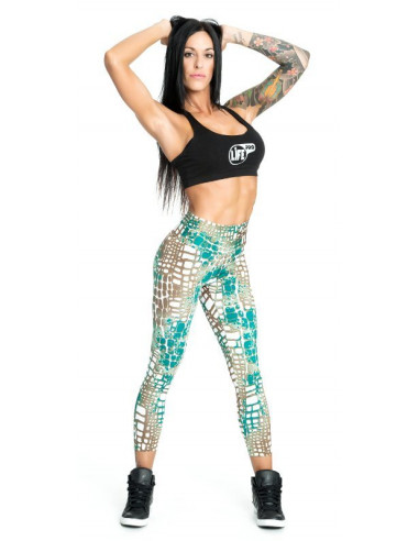 LIFE PRO SPORTS LEGGINGS  GREEN AND BROWN (20)