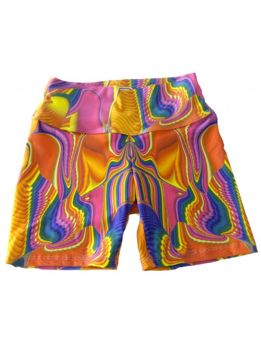 LIFE PRO SPORTSWEAR SHORTS ORANGE & BLUE FANTASY