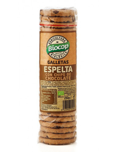 GALLETA ESPELTA  CHIPS CHOCOLATE BIOCOP 250 G