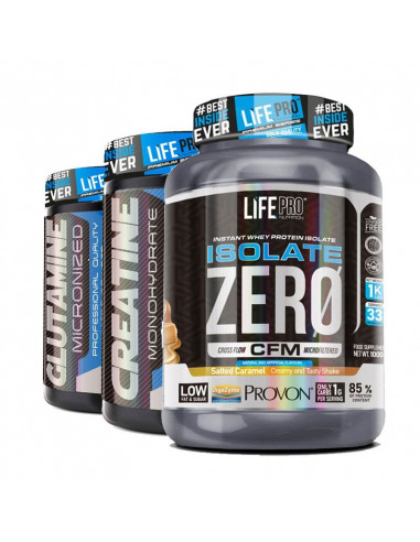 LIFE PRO POST PACK: ISOLATE ZERO + CREATINA + GLUTAMINA