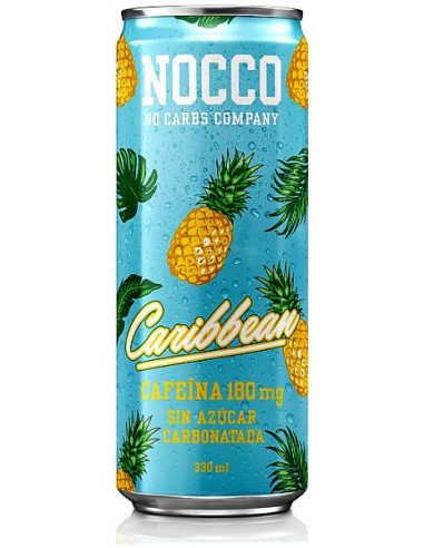 NOCCO CARIBBEAN CON CAFEINA BCCA Y TE VERDE 330ML