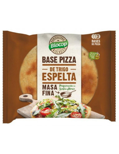 BIOCOP PIZZA BASE THIN SPELT WHEAT DOUGH 3 UNITS