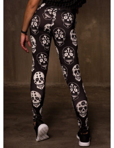 GREAT I AM LEGGING BLACK SKULL