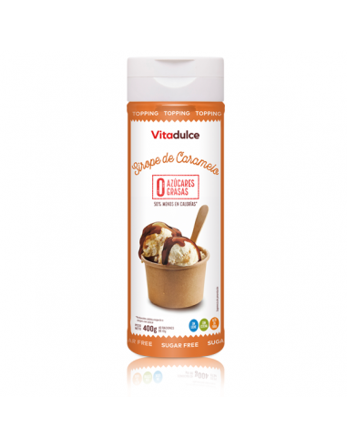 VITADULCE LOW CALORIE SYRUP 400G SUGAR FREE CARAMEL FLAVOUR