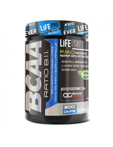 LIFE PRO BCAA PRO 8:1:1 1000MG 200 CAPS