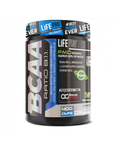 LIFE PRO BCAA PRO 8:1:1 1000MG 400 CAPS