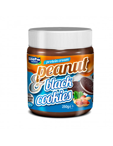 LIFE PRO FIT FOOD PROTEIN CREAM PEANUT BLACK COOKIES 250G