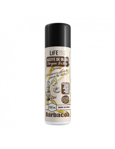 LIFE PRO FIT FOOD ACEITE SPRAY SABOR BARBACOA 250 ML.