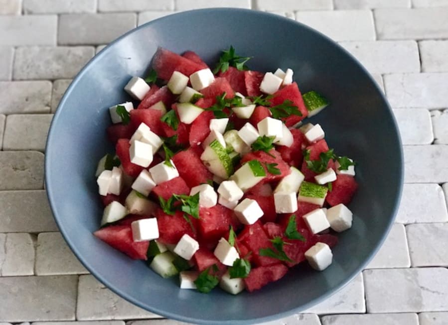 Ensalada de Sandia y pepino