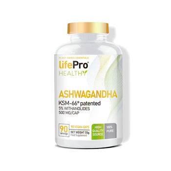 LIFE PRO ASHWAGANDHA 500MG KSM66 90 VCAPS NEW