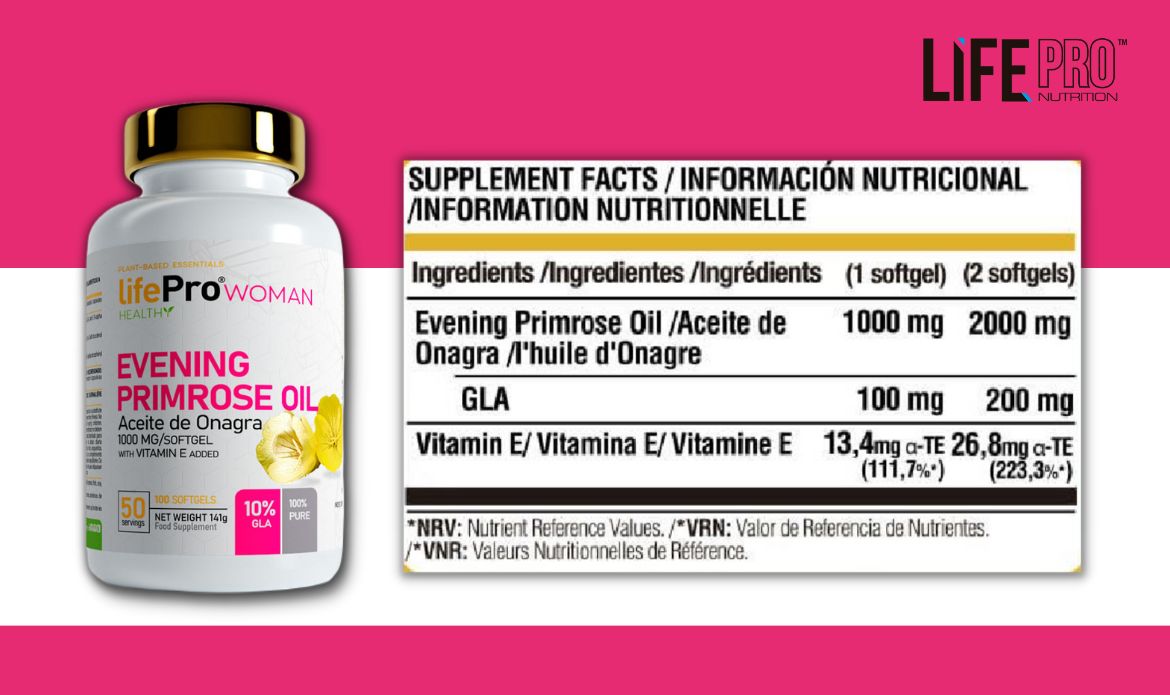 Valores nutricionales Evening Primrose Oil