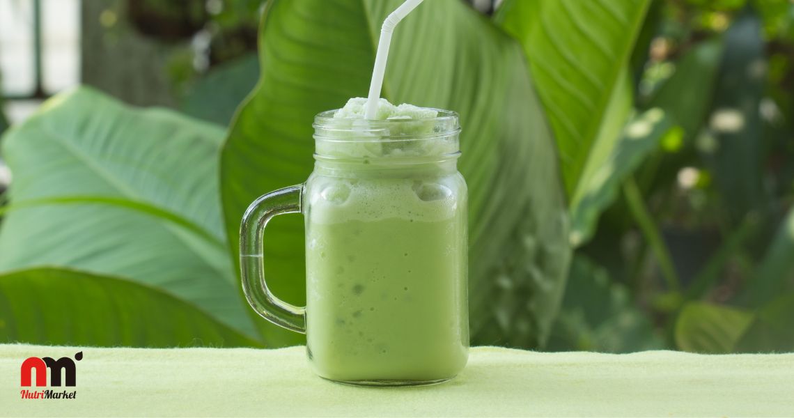 Smoothie de té matcha y chocolate blanco 